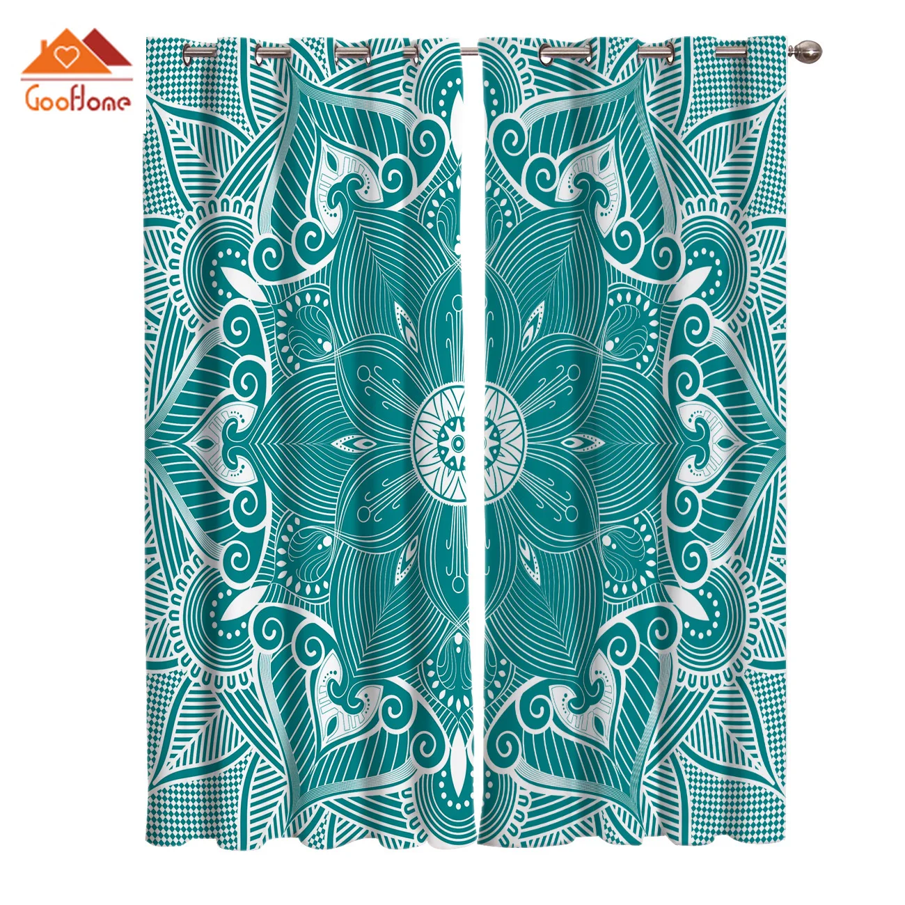 Оконные занавески с узором мандала из ткани для гостиной и улицы домашний