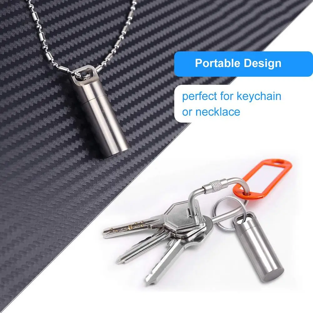 Водонепроницаемый капсула печать бутылки мини Нержавеющая сталь EDC выживания