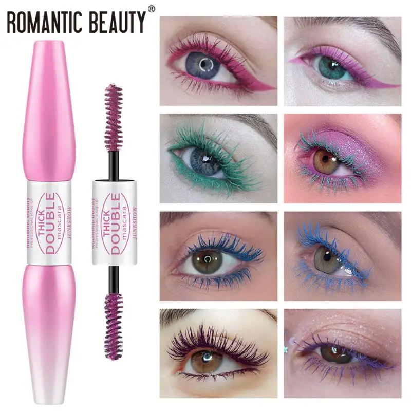 

Романтический Красота с двойной головкой Цвет тушь для ресниц Водонепроницаемый с защитой от пота, Длительное Действие, увлажняющий крем, т...