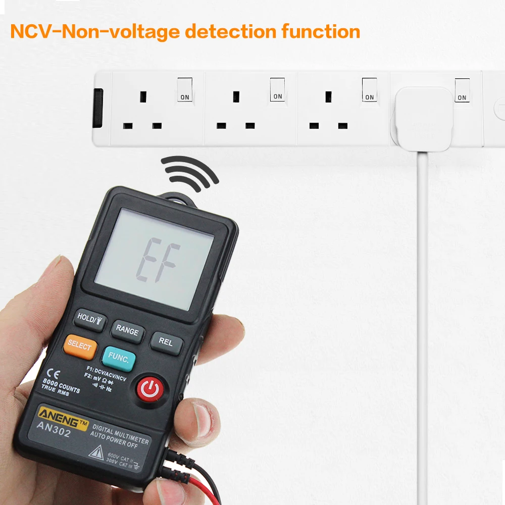 Инструмент ANENG AN302 мультиметр True RMS тестер 8000 отсчетов мультиметровый транзистор