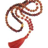 rosewood rudraksha necklace 108 buddha beads bracelet necklace spread souvenir wrist beaded chic classic elegant elegant pray