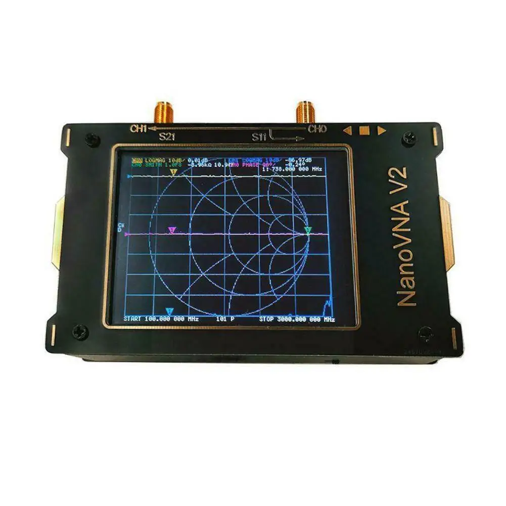 

3.2 inch LCD 50KHz3GHzvector network analyzer NanoVNA V2 HF antenna VHF shortwave G0S2
