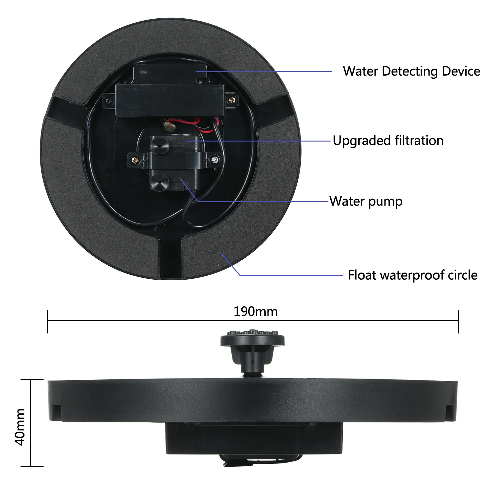 

3.8W 2200 MAh Solar Fountain Pump Colorful LED Lights Swimming Pools Fountain With 6 Nozzles IP68 Waterproof Garden Decoration