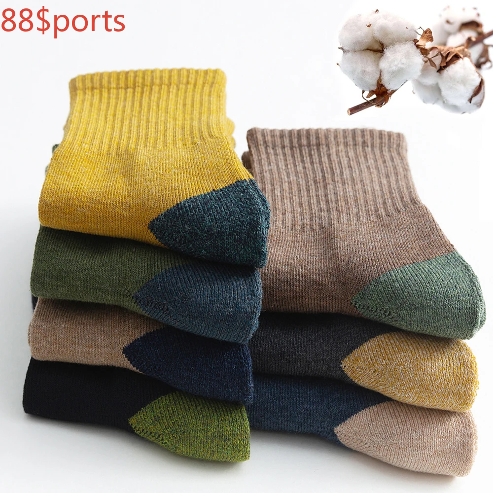 

2021 New Harajuku Socks Winter Warm Men's Socks Thicke Terry Breathable High Quality Casual Business Socks Cotton Male Goods