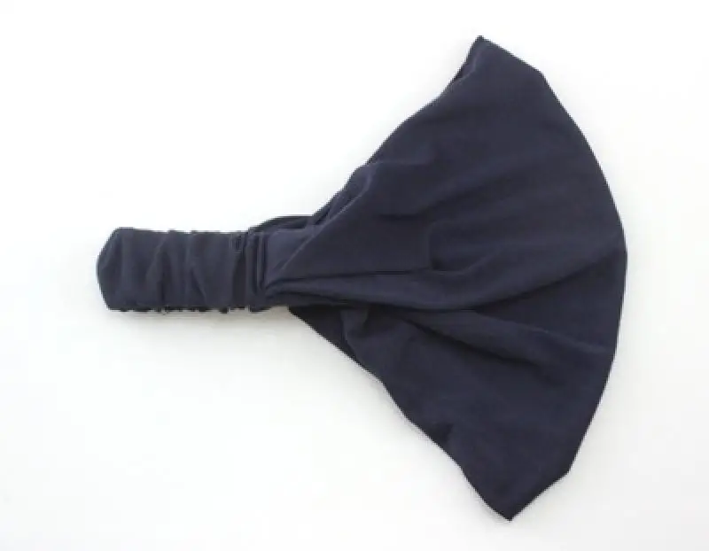 Women Turban Vintage Elastic Headband Lace Wide Ribbon Hair Bands Twisted Knotted Bandanas Solid Color Scarf Headwrap |
