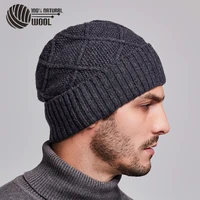 100 australian wool winter men knit slouchy beanie hat cashmere skullies hats for women caps