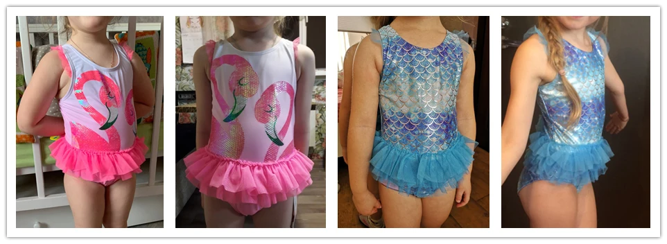 

New 2021 Swimming Dress for Girls 1~9Y Baby Girls Swimsuit Unicorn Ins Children Swimming suit with cap Swimwear for kids -SW446