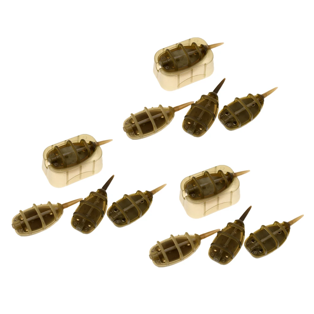 12 шт. кормушка для ловли карпа встроенный метод приманки корзина приманка