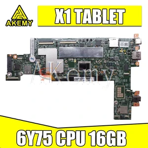 for lenovo thinkpad x1 tablet laptop motherboard cpu 6y75 16g full test free shipping fru 01aw760 01aw761 free global shipping