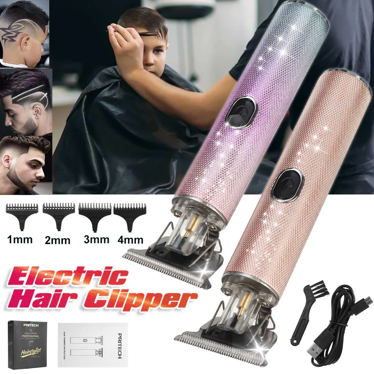 

Электромашинка для стрижки волос, профессиональная машинка для стрижки волос, триммер для носа для мужчин Парикмахерская электробритва за...