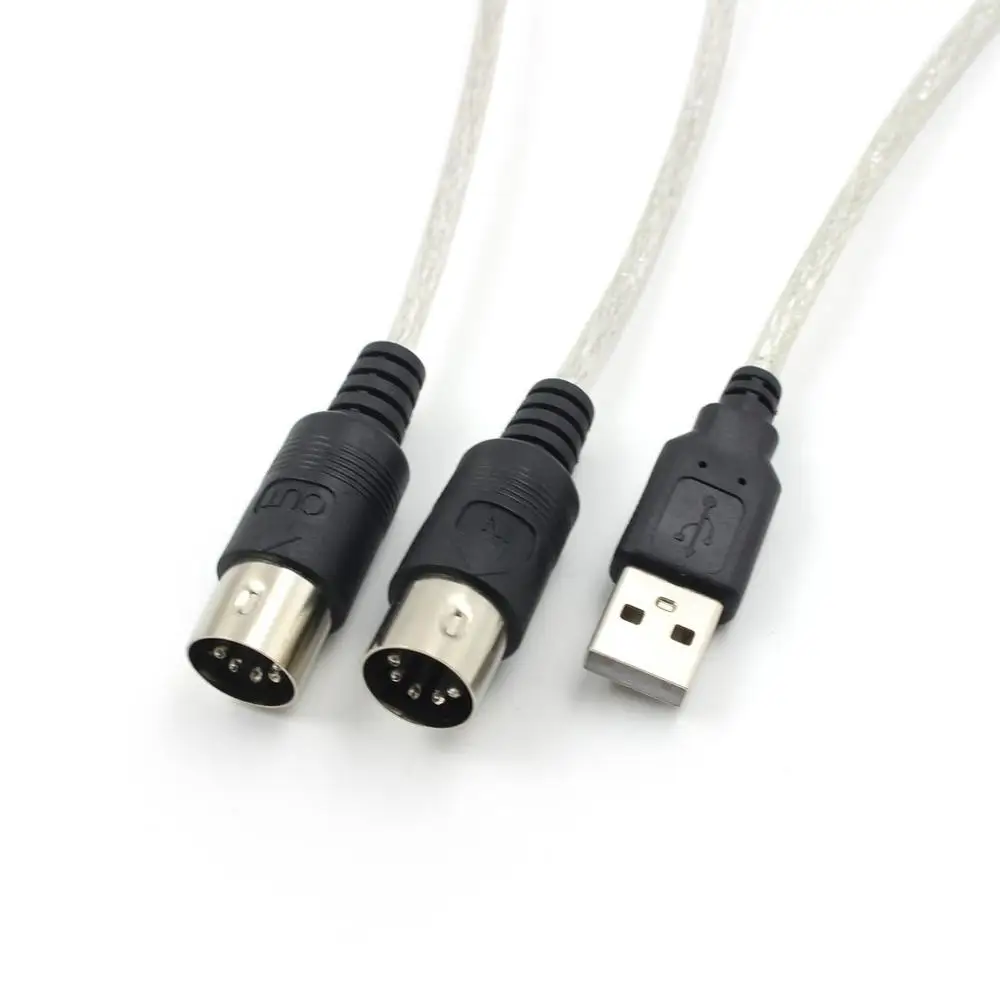 2M Keyboard to PC USB MIDI Cable Converter Music Cord IN-OUT Interface Black | Компьютеры и офис