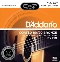 daddario exp coated 8020 bronze acoustic guitar exp10 exp11 exp13 exp14