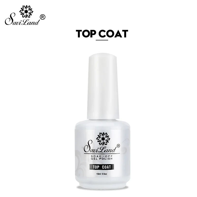 top coat Saviland 15 мл УФ-гель для ногтей Блеск 58 цветов Гель-лак для ногтей замачиваемый Гель-лак стойкий гель для ногтей - Цвет: top coat