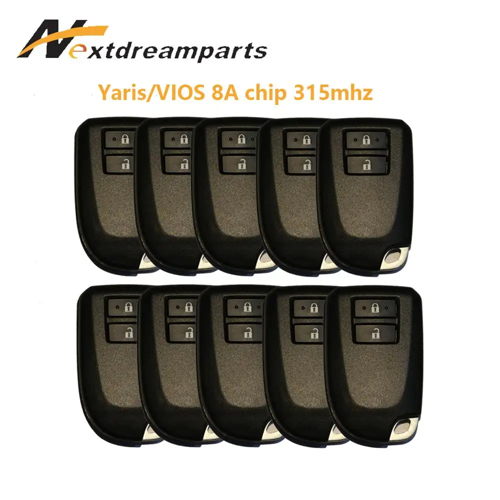 Оригинальный Автомобильный смарт ключ для Toyota Yaris VIOS 2 кнопки 8А чип 315 МГц BS2ET|Ключ