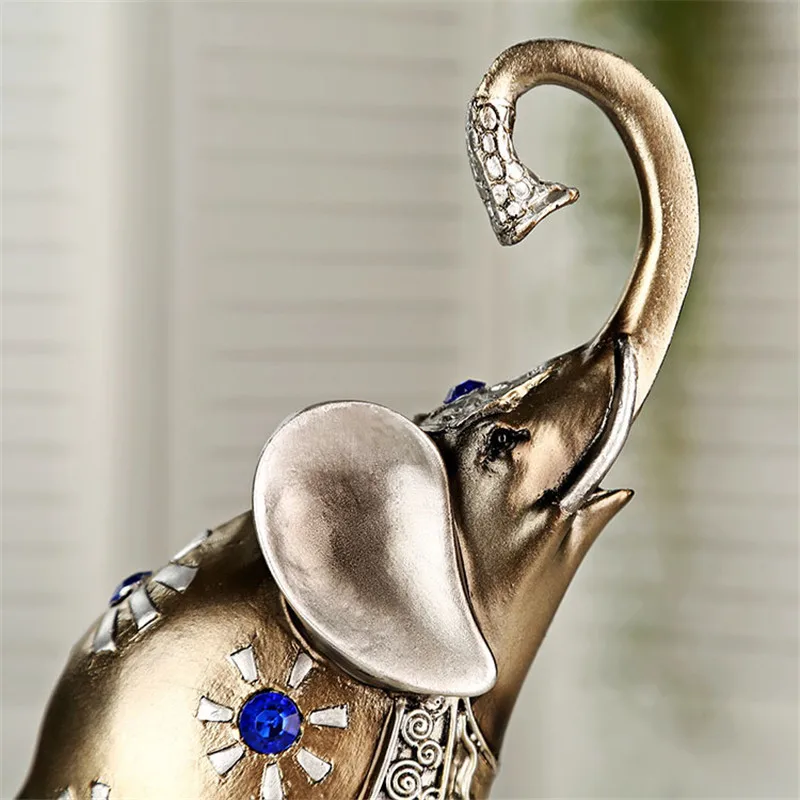 2 шт./компл. Европейская фигурка слона из смолы креативная животного для матери и