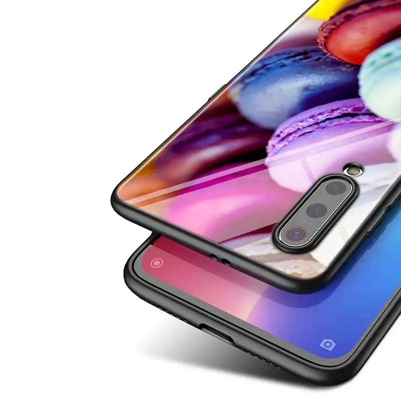 

Macaron Cake For Xiaomi Mi Note 10 Ultra 5G 9 SE 8 A3 A2 A1 6X Poco M2 Pro Play F1 Lite 5G Bright Black Phone Case