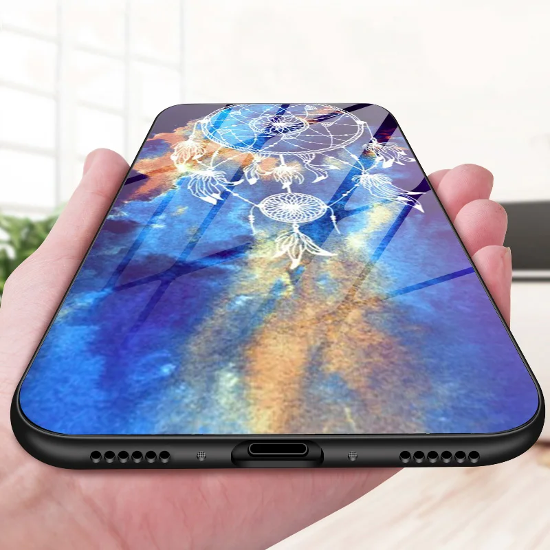 

For Xiaomi Redmi Note 9 Tempered Glass Case Bumper For Xiaomi Redmi 9S 9 Note 8T Mi 9 Note 10 Pro 5 Colorful Cases Capa Fundas