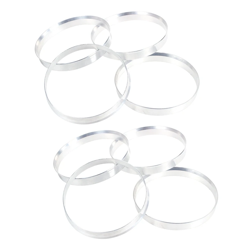 

8 x Universal Aluminum Hub Centric Ring Wheel Spacer Set 74.1mm O/D 72.6mm I/D