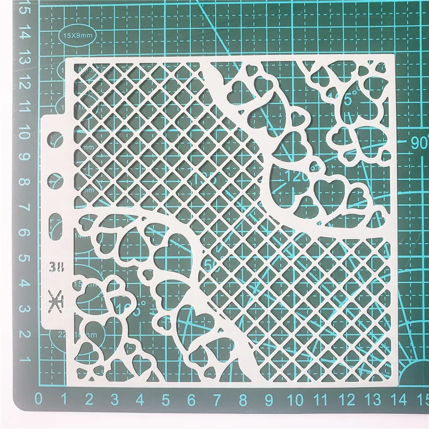13*14 см крышка в форме сердца шаблон трафареты для скрапбукинга спрей Пластиковая