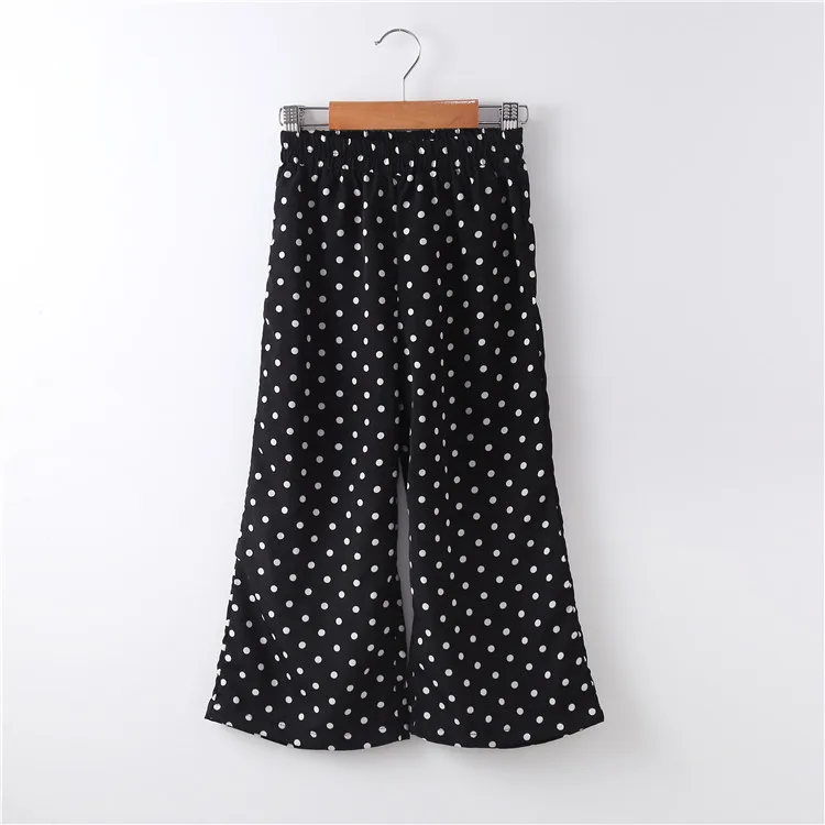 

Summer Girls Sets Girls Fashion Sweet Sets Kids Cotton Short-sleeved T-shirt + Dot Printing Cropped Trousers Children's Sets