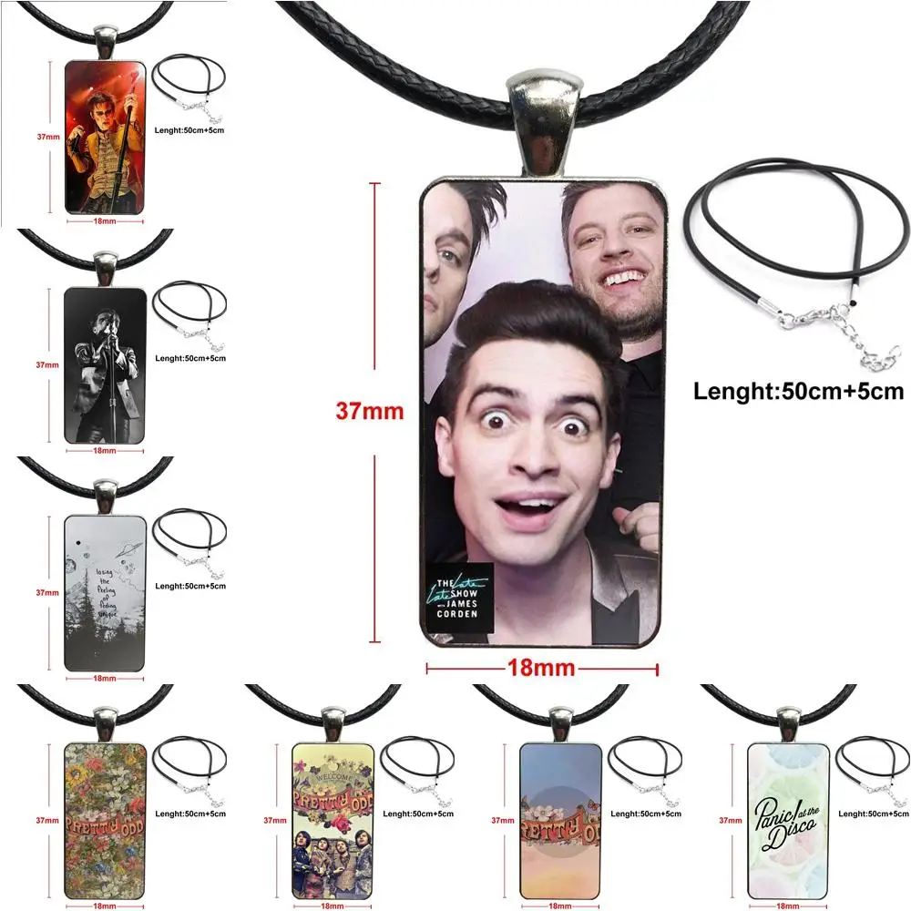 Для женщин девушек ручная работа стеклянный кабошон ожерелье прямоугольное