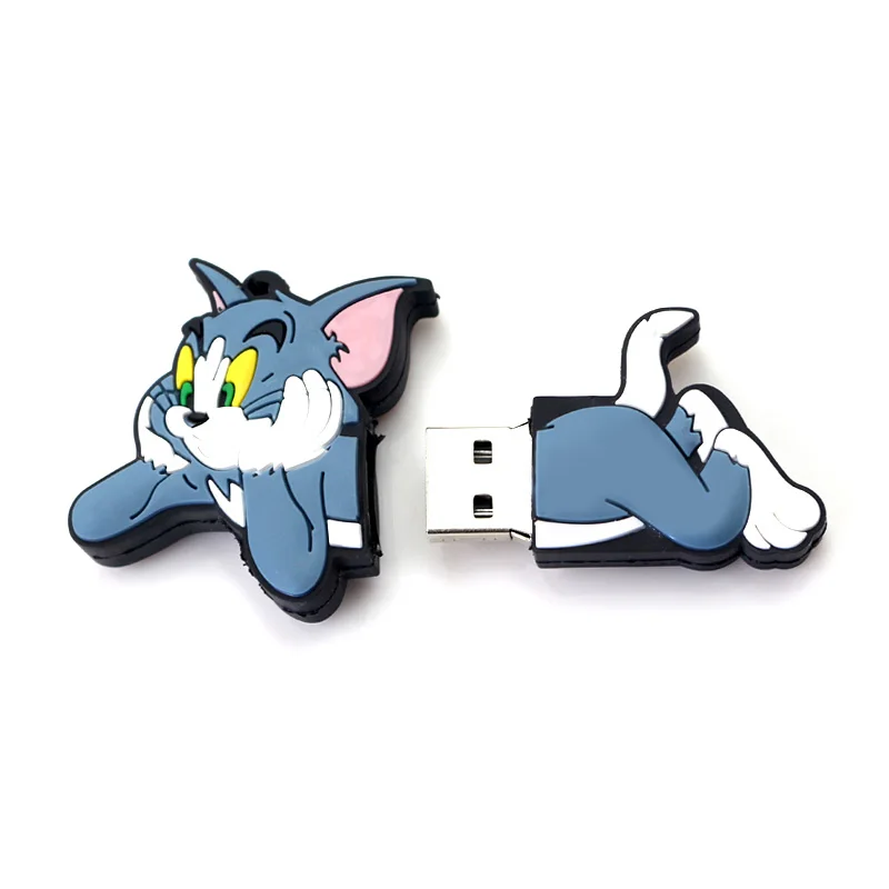 Новинка, мультяшный usb флеш-накопитель, USB 2,0, 64 ГБ, карта памяти, Том и Джерри, 4 ГБ, 8 ГБ, флешка, 16 ГБ, 32 ГБ, кошка, 128 ГБ, u диск
