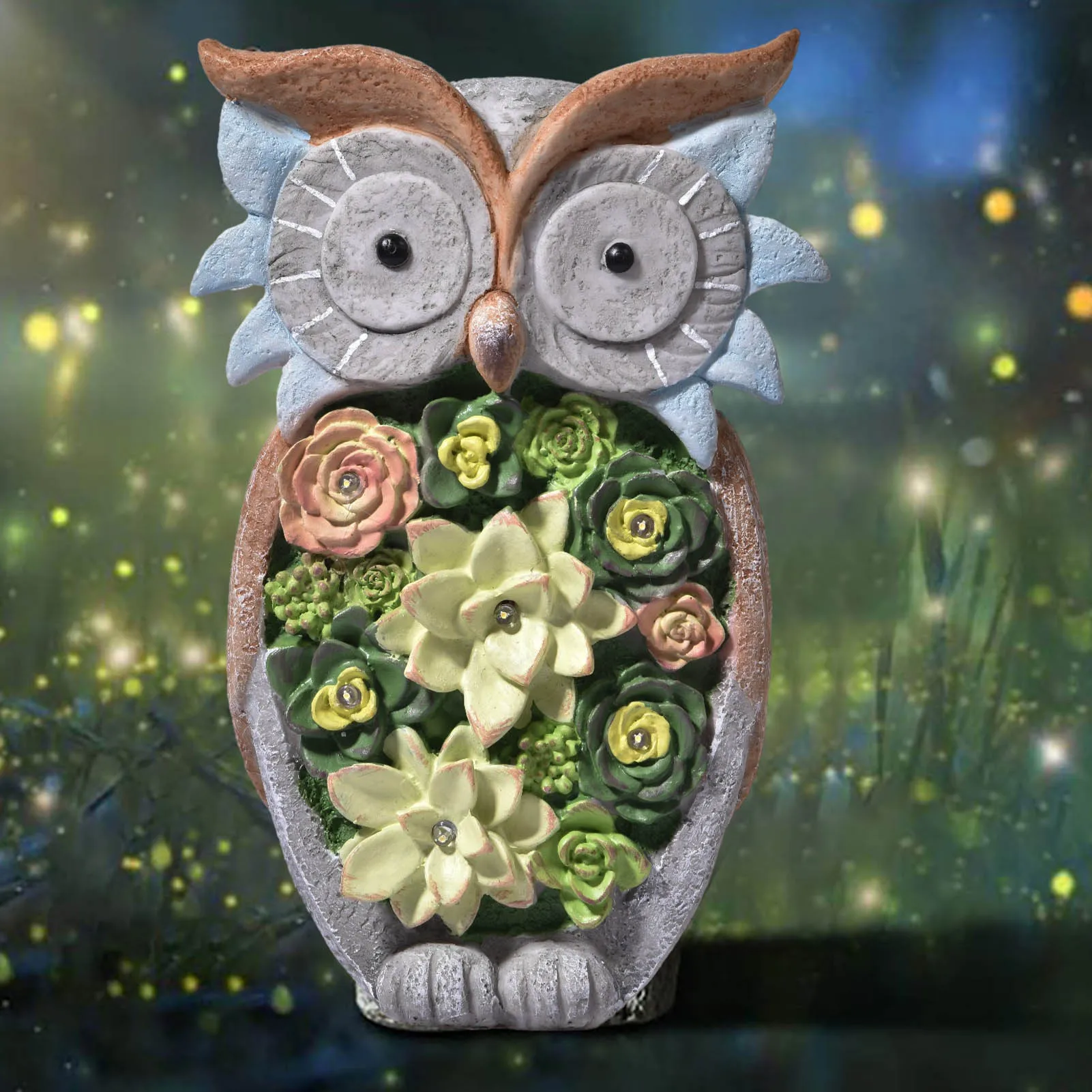 

Resin Owl Statue Solar Light Waterproof Solar Garden Lamp Light LED Solar Lamp Path Lawn Yard Garden Home Bird Ornament Decor
