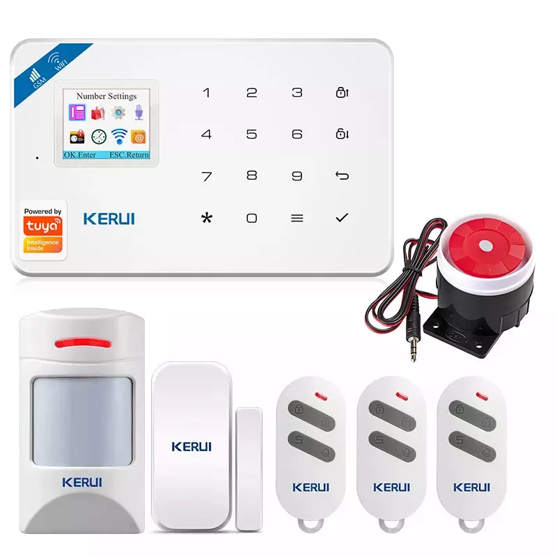 

Беспроводная система охранной сигнализации KERUI W181 для дома, Wi-Fi, GSM, домашних животных, иммунный инфракрасный детектор, комплект сигнализаци...