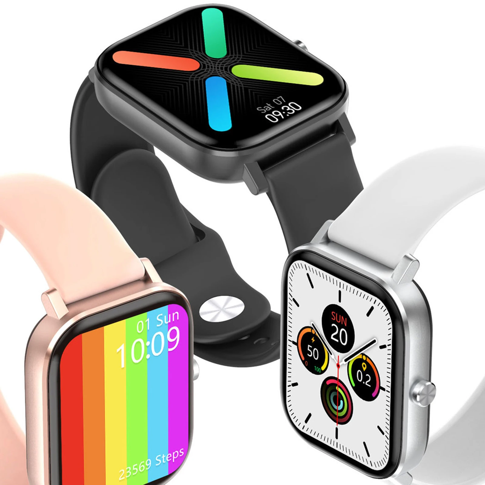 

260mAh Bluetooth Watch Heart Rate Blood Pressure ECG Monitor IP67 Waterproof Sport Wristband Watch 1.75 Inch Full-screen