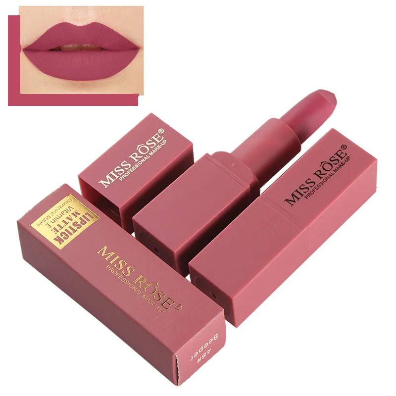 Увлажняющая губная помада MISS ROSE в квадратной тубе с витамином Е бальзам для губ