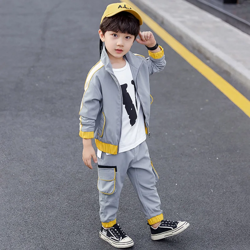 1 комплект одежды для отдыха мальчиков 2019 новый спортивный костюм Cuhk ckids/Модная