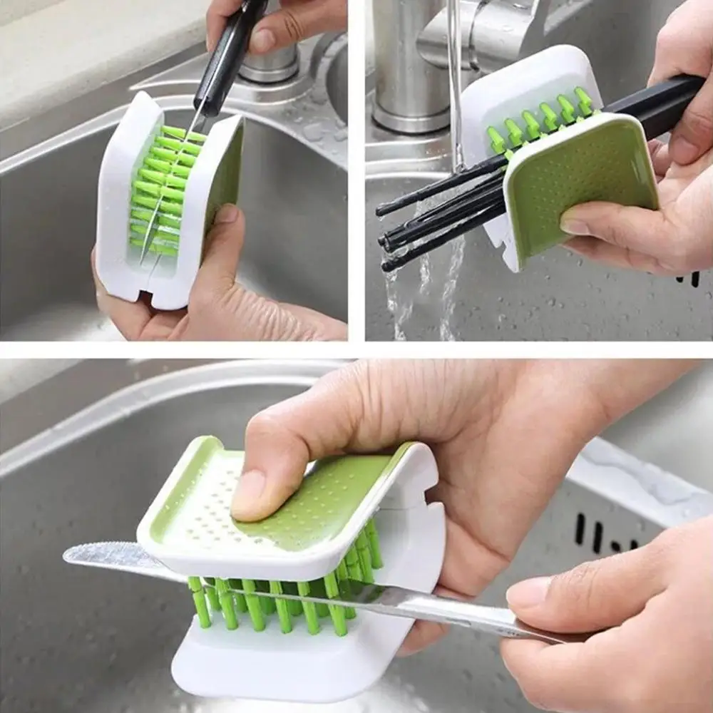 

Kitchen Cleaning Brush U-Shape Multifunction Dish Knife Fork Tableware Cleaning Tools Kitchen Accessories
