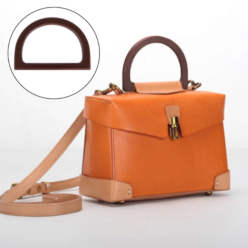 

Wooden Handle Replacement DIY Handbag Purse Frame Bag Accessories D7WE