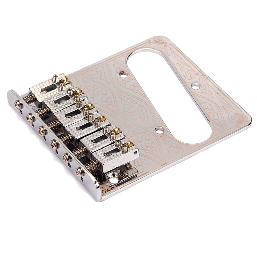 Хромированный 6 струнный седельный мост для крыла электрической гитары с