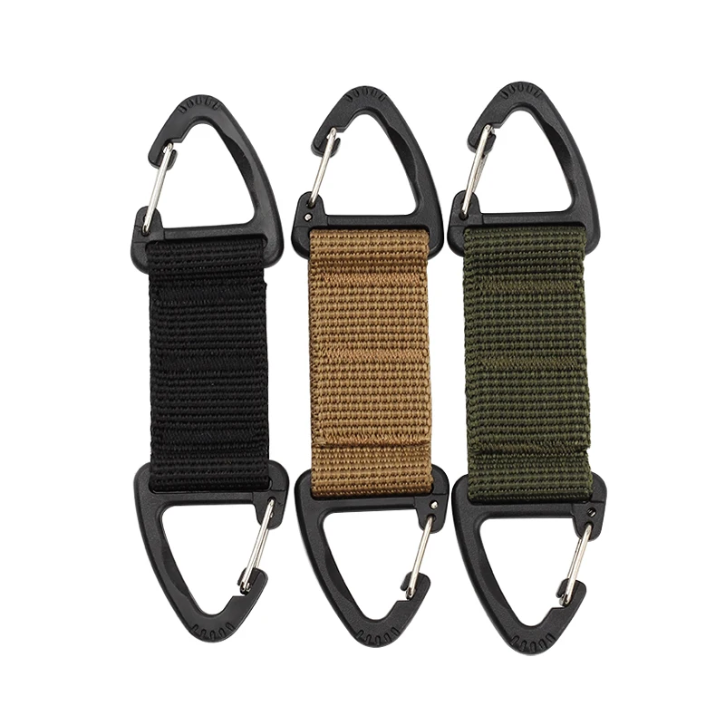 

3Pcs/lot Outdoor Tactical Nylon Ribbon Backpack Buckle Mountaineering Buckle Two Way Quick Key Chain