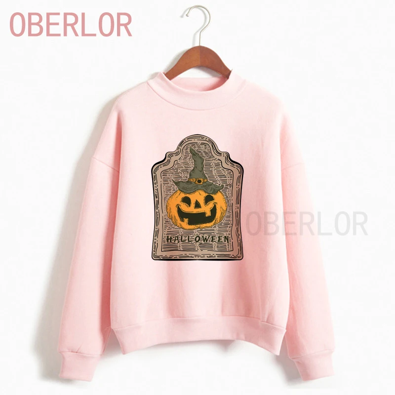 

O-Neck Womens Happy Halloween Day Hoodie New Autumn Hoodies For Women Casual Pocket Snowman Sweatshirts Print Hoodies