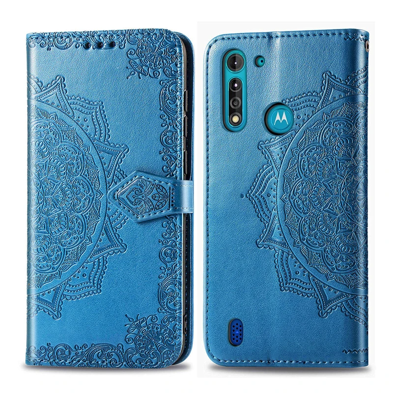 Чехол-Кошелек для Motorola Moto G8 Power Lite чехол из искусственной кожи с цветочным