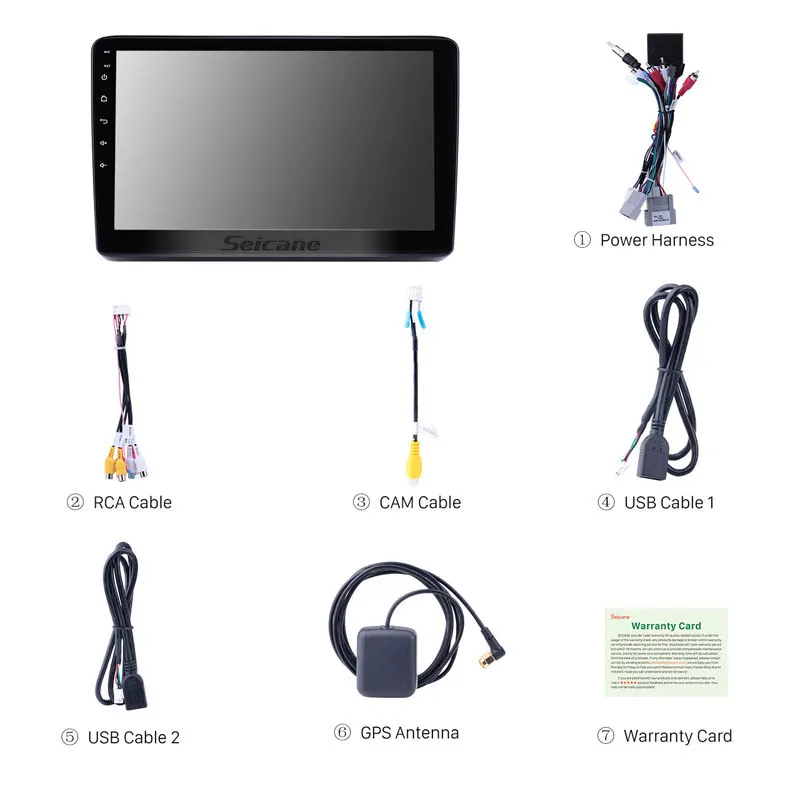 Seicane 10.1 Inch Quad Core 16GB ROM 2din Android 9.0 Car GPS Navigation Radio Multimedia Player For 2014 Honda Vezel XRV | Автомобили и