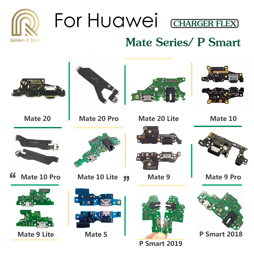 Соединительная плата Golden-R для зарядки гибкий кабель с микрофоном HuaWei Mate S 20 10 9 Pro