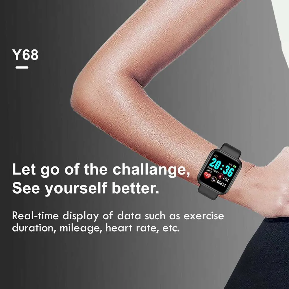 

Smart Bracelet Watch Screen Heart Rate Blood Pressure Monitoring Track Movement Smart Band for Android Apple Watch