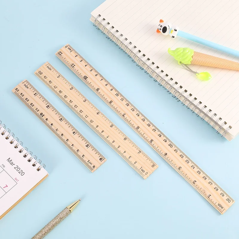 

Metric Rule Precision Double Sided Measuring Tool Learning office Stationery 12Pcs/Pack 15cm 20cm 30cm Wooden Ruler