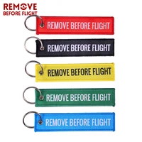 3 pcslot remove before flight woven key tag special luggage label red chain keychain for aviation gifts oem key ring jewelry