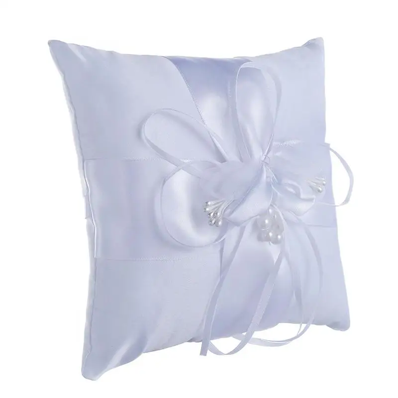 Шелковая подушка в форме кольца с жемчугом свадебное кольцо цветка декоративная