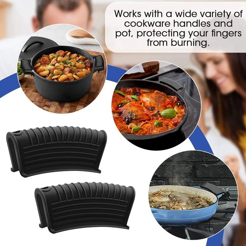 Утолщенная силиконовая крышка для ручки сковороды изоляционная зажим ушей