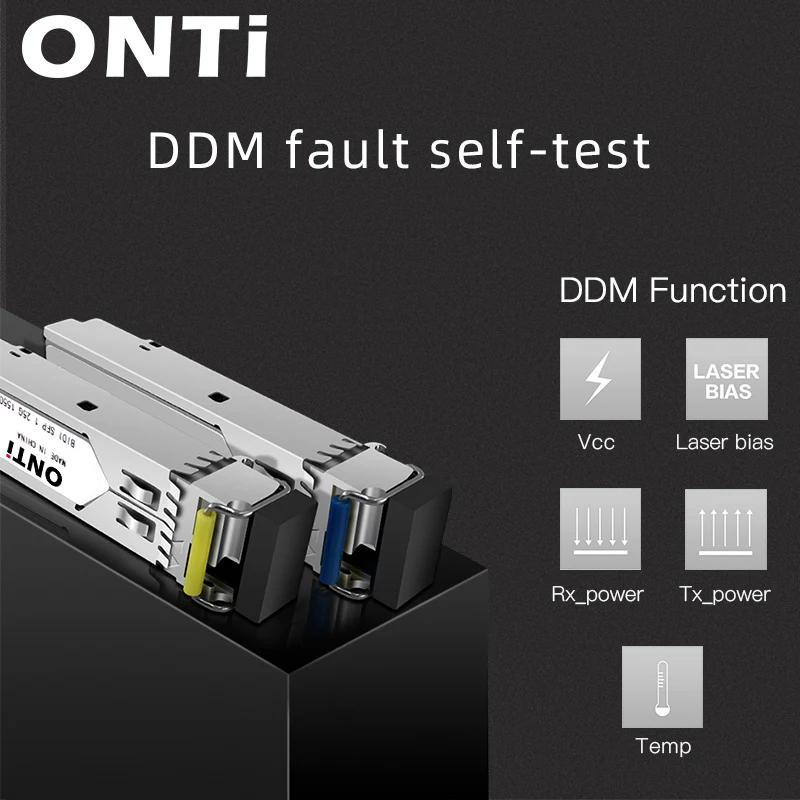 ONTi 5 пар 3 км/20 км гигабитный SM BIDI WDM SFP модуль LC соединитель оптический