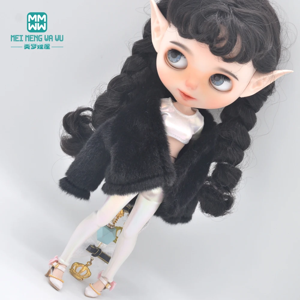 Подходит для Blyth Azone OB22 OB24 1/6 кукольная одежда модное меховое пальто плотная