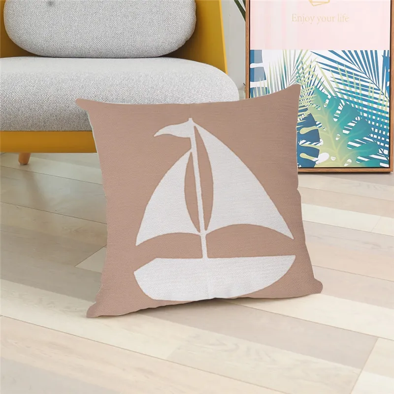

Fashion Yellow Color Geometric Pillow Case Cotton Linen Pillowcase Home Decorative Gift 45*45cm
