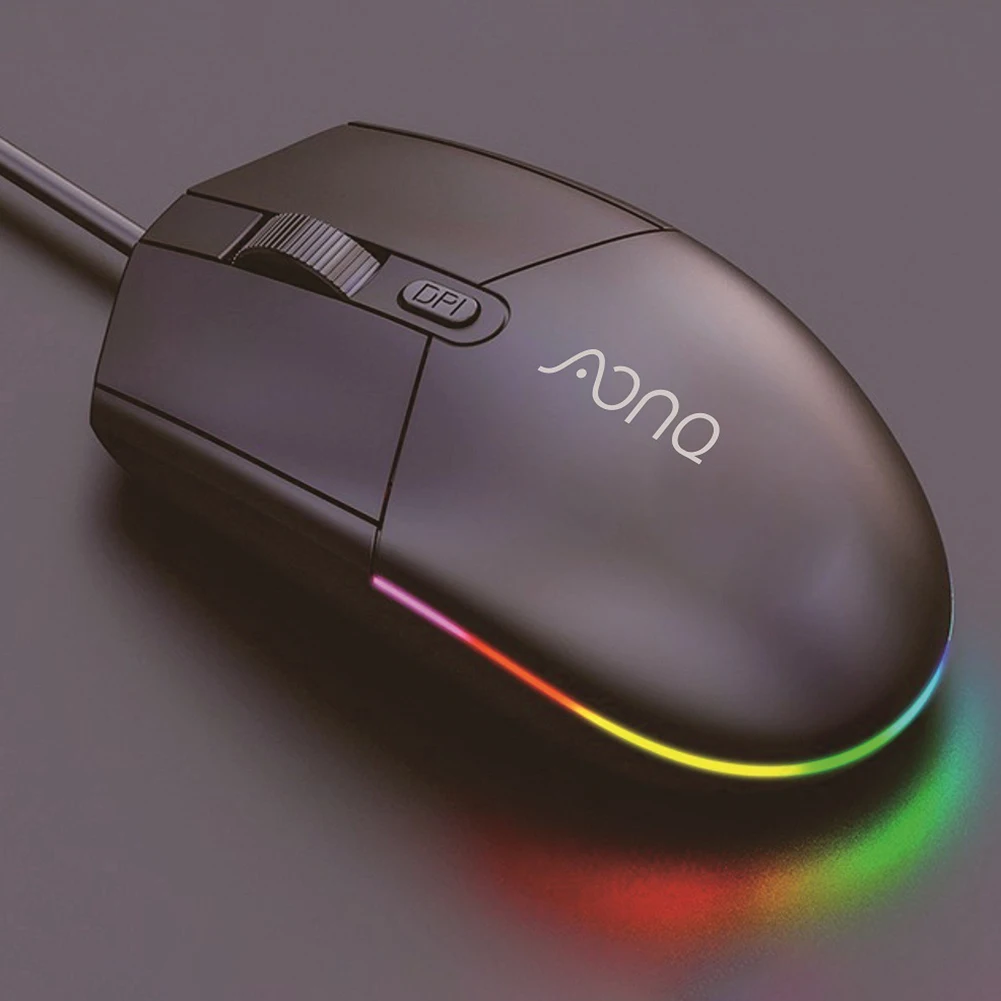 

Gaming Mouse Computer Laptop USB RGB Smooth Wired Mouse DPI Adjustable For Office Business PC Notebook Accessories