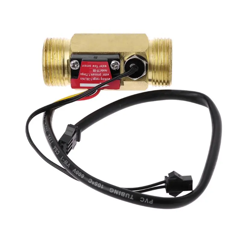 G3/4&quot Flow Sensor Water Switch With Temperature Detection For Turbine Liquid Copper Shell Hall Meters | Инструменты