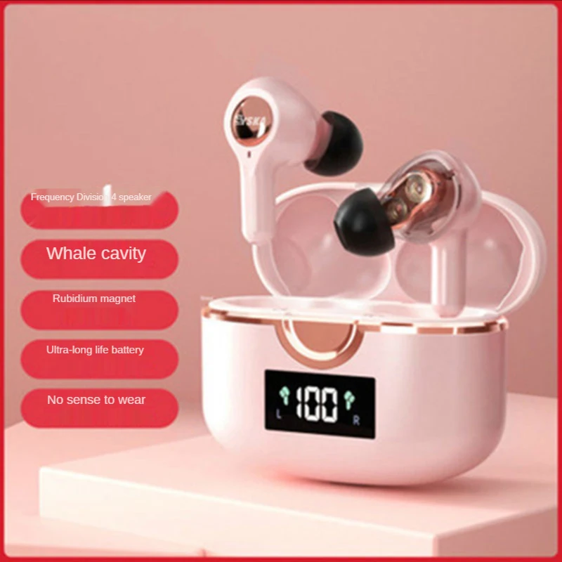 

T22 Wireless TWS Bluetooth Headphones In-ear Earphone Hi-Fi Dual Moving-coil Graphene Diaphragm Heavy Bass Headset